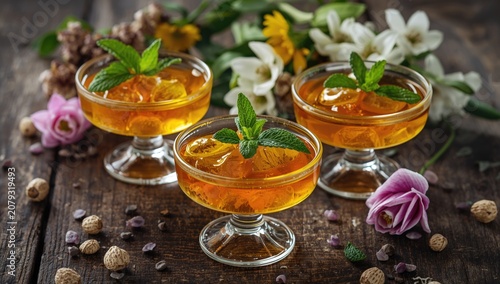 Fresh fruit jelly desserts ...
