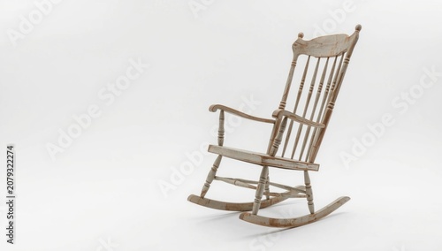 Wooden rocking chair with a...