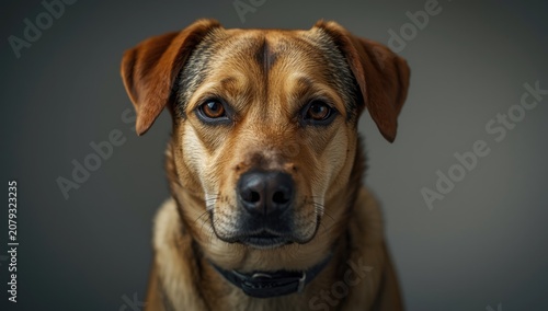 Close-up of a dog with expr...