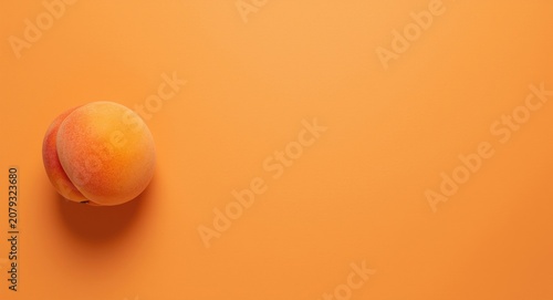 Ripe peach positioned on an...