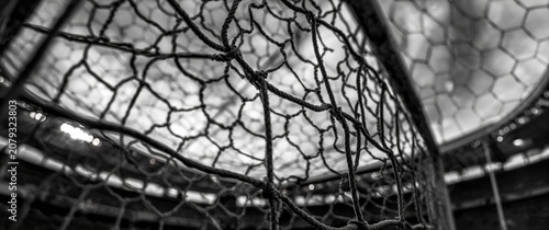 Soccer goal net with stadiu...