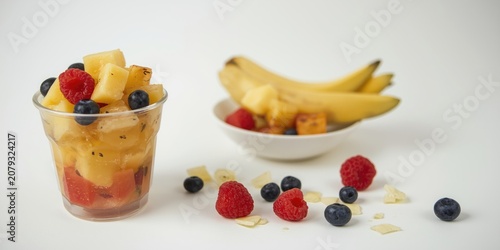 Fruit salad with bananas, r...