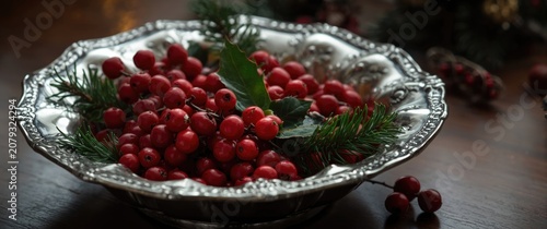 Red berries and green leave...