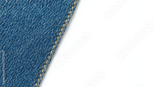 Denim fabric corner with ye...