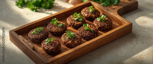 Baked savory snacks garnish...