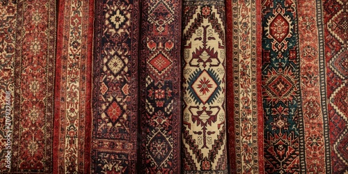 Colorful Persian rugs displ...