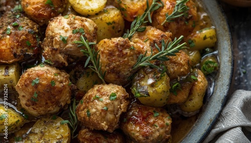 Oven roasted chicken meatba...