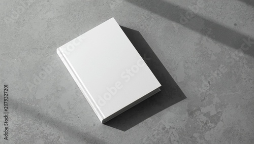 Blank white hardcover book ...