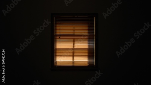 Window with blinds illumina...