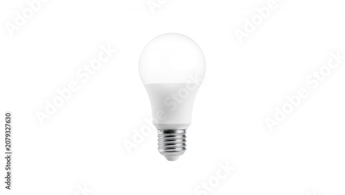 LED light bulb on a white b...