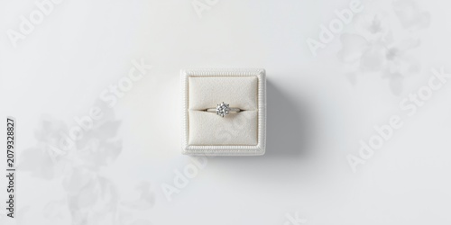 Diamond engagement ring on ...