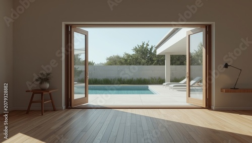 Open doors revealing a mode...