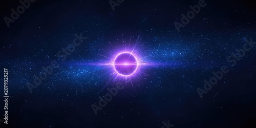 Purple cosmic light in a st...