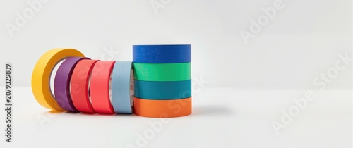 Colorful rolls of adhesive ...