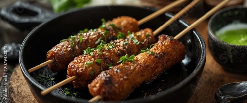Savor flavorful fried meat ...
