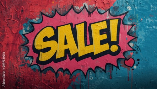 Graffiti style speech bubbl...
