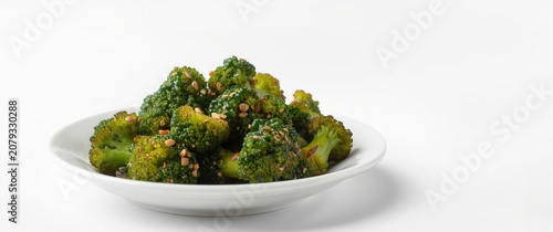 Steamed broccoli with sesam...
