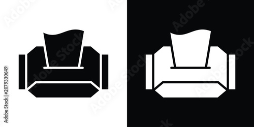 Fotografía wet tissue wipes icon