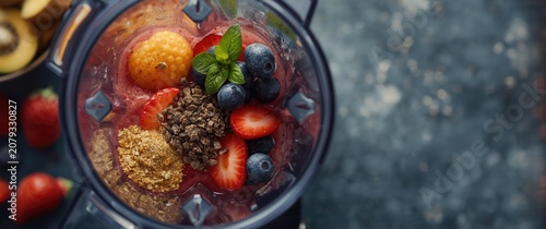 Fruit smoothie ingredients ...
