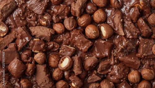 Chopped chocolate and hazel...