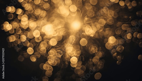 Golden bokeh lights creatin...