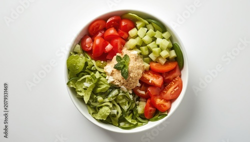 Fresh vegetable salad with ...