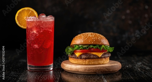 Refreshing red citrus bever...