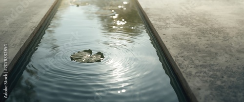 Quiet solitary water lily l...