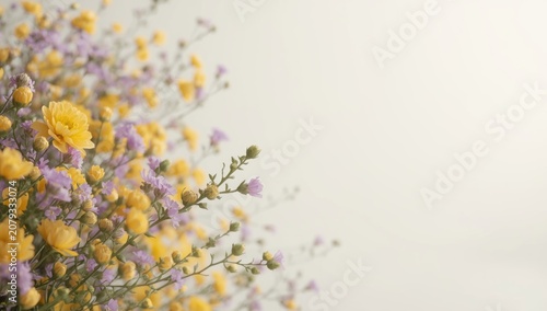 Studio light floral backdro...