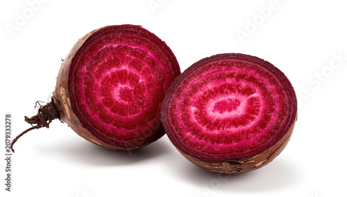 Sliced beetroot revealing v...
