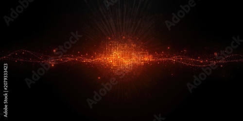 Abstract digital wave desig...