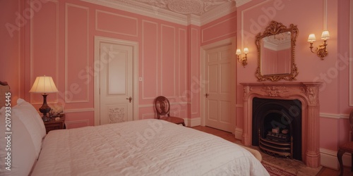 Warm pink bedroom ambiance ...