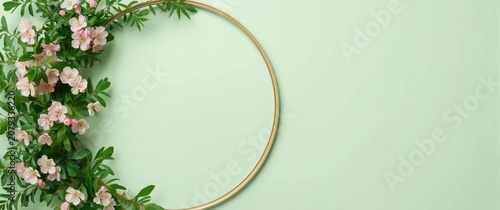 Floral arrangement around c...