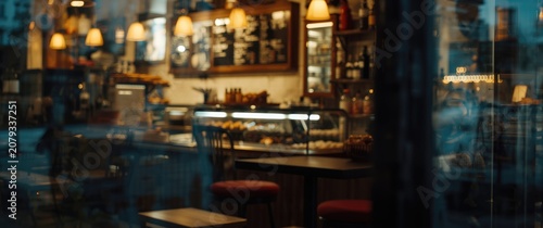 Cozy cafe interior with ill...