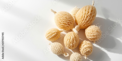 Natural loofah sponges in v...