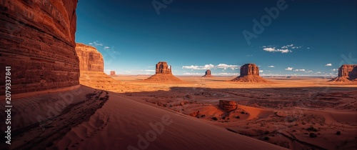 Vivid Red Canyon Walls Unde...