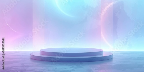 Abstract stage with soft pa...