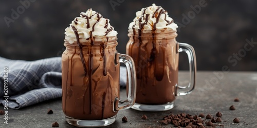 Iced chocolate beverages in...
