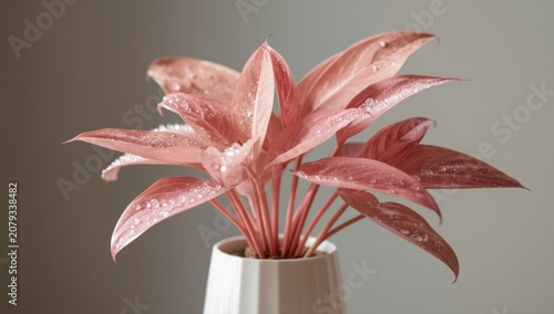 Pink Syngonium tropical pla...