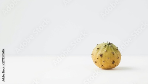Yellow pitaya fruit on a wh...