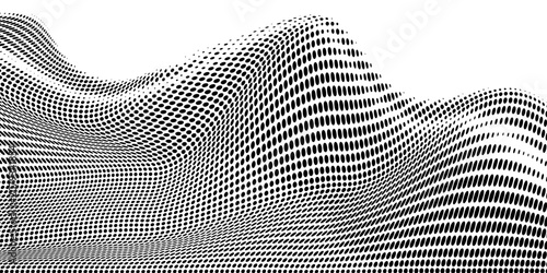 Cuadro en lienzo grunge Halftone white and black dots pattern and black gradient grunge texture background