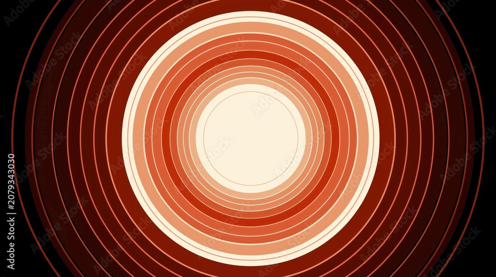 Fototapeta premium A Warm, Circular Radial Gradient Background With Rich Red Tones And Creamy Center. Ideal For Modern Designs And Prints.