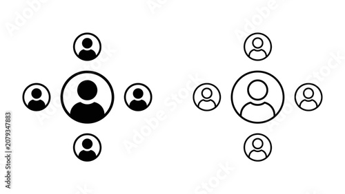 Photos Network of people icons