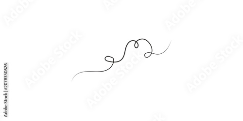 Minimalist black wavy line on a clean white background.