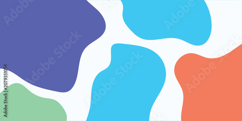 Abstract Colorful Organic Shapes Background.