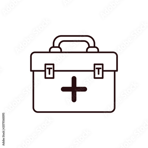 Medical Emergency Box Outline Vector