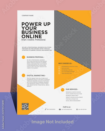 Minimal Professional Business Conference Flyer Template with Clean Layout