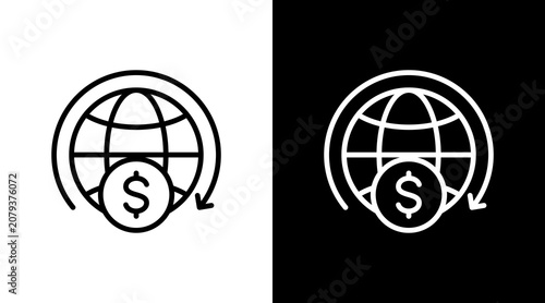 Fotografia Economy White Icon Set Design