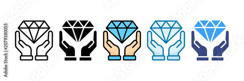 Asset Icon Set Multiple Style Collection