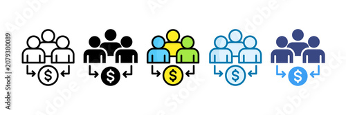 Mutual Fund Icon Set Multiple Style Collection